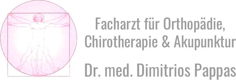 Logo | Facharzt für Orthopädie,
Chirotherapie & Akupunktur Dr. med. Dimitrios Pappas in 44787 Bochum